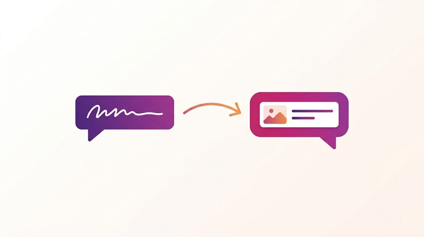 Illustration of an automated DM reply sending a product link after a comment