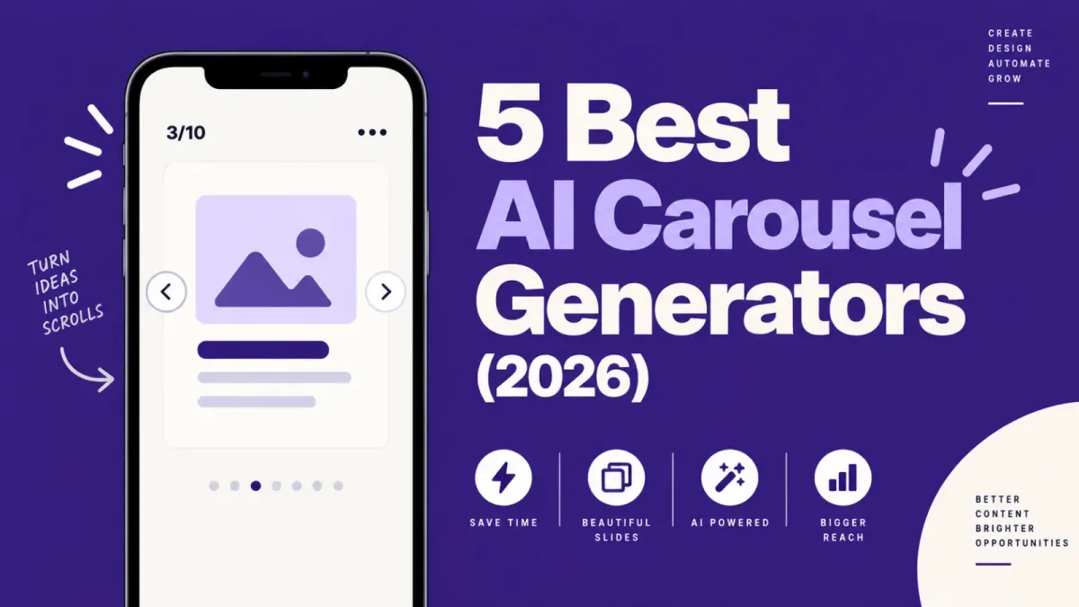 5 Best AI Carousel Generators for Instagram in 2026